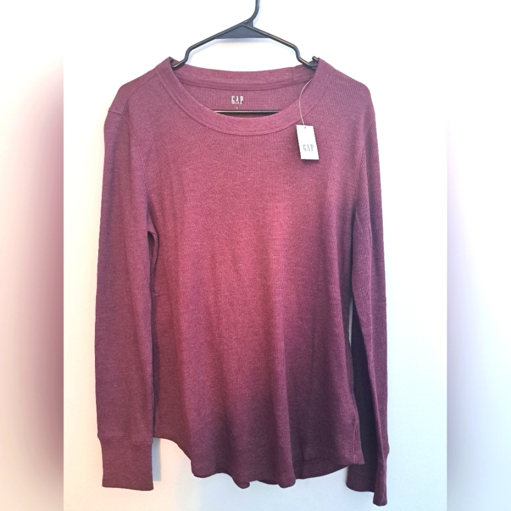 GAP Women's Long Sleeve Tee - Burgundy